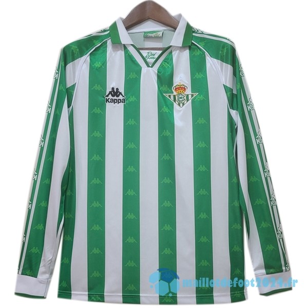 Nouveau Domicile Maillot Manches Longues Real Betis Retro 1995 1997 Vert