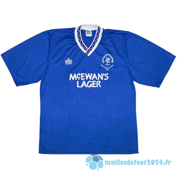 Nouveau Domicile Maillot Rangers Retro 1992 Bleu