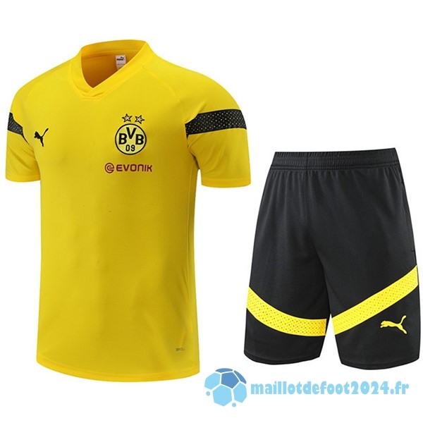 Nouveau Entrainement Ensemble Complet Borussia Dortmund 2022 2023 Jaune II Noir