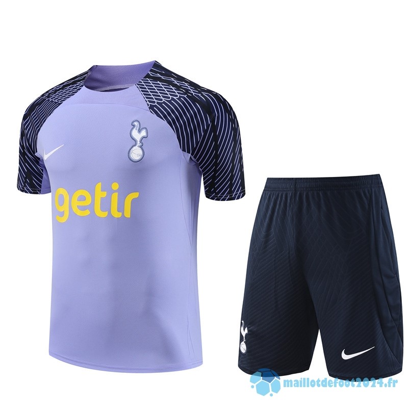 Nouveau Entrainement Ensemble Complet Enfant Tottenham Hotspur 2023 2024 Purpura Bleu