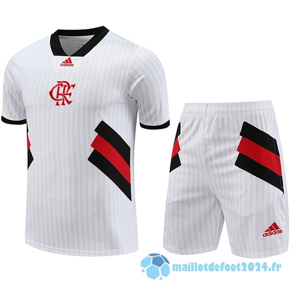 Nouveau Entrainement Ensemble Complet Flamengo 2023 2024 Blanc Noir