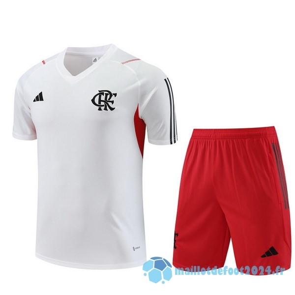 Nouveau Entrainement Ensemble Complet Flamengo 2023 2024 Blanc Rouge
