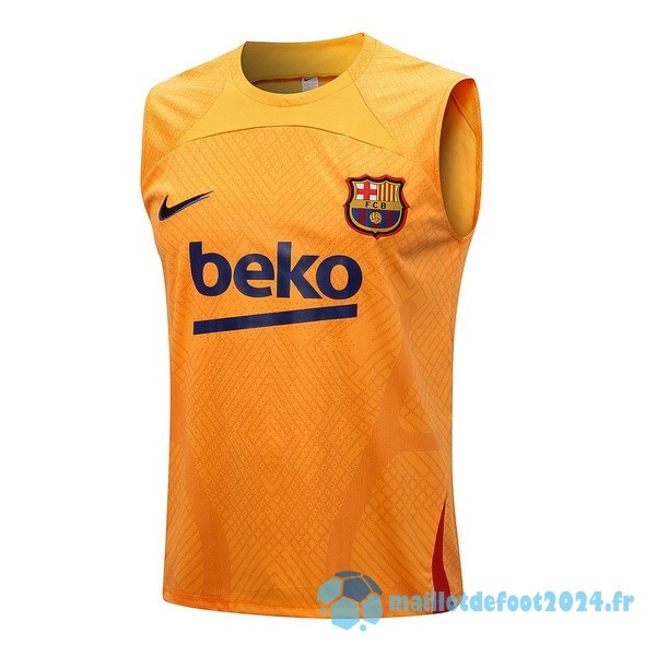 Nouveau Entrainement Sans Manches Barcelona 2022 2023 Orange