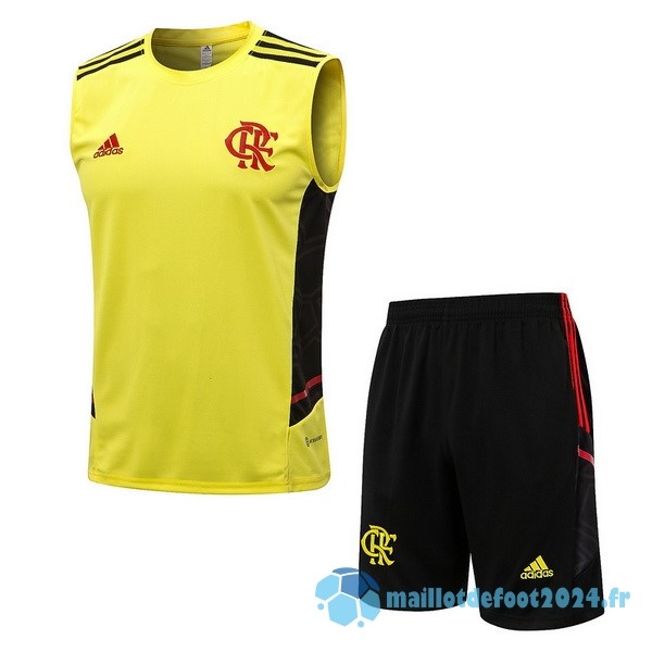 Nouveau Entrainement Sans Manches Ensemble Complet Flamengo 2022 2023 Jaune