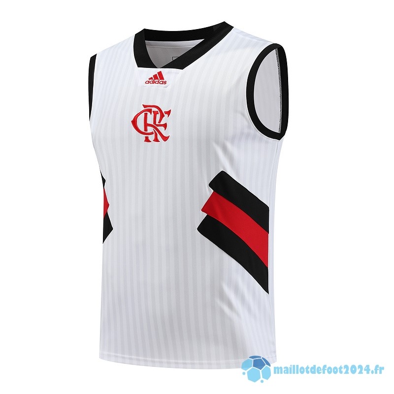 Nouveau Entrainement Sans Manches Flamengo 2023 2024 Blanc Noir