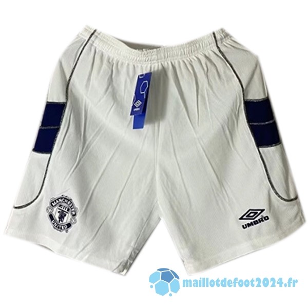 Nouveau Exterieur Pantalon Manchester United Retro 2000 2001 Blanc