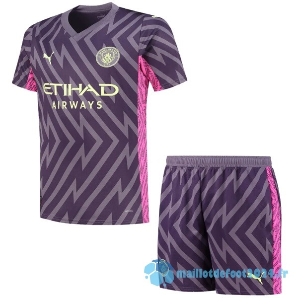 Nouveau Gardien Conjunto De Enfant Manchester City 2023 2024 Purpura