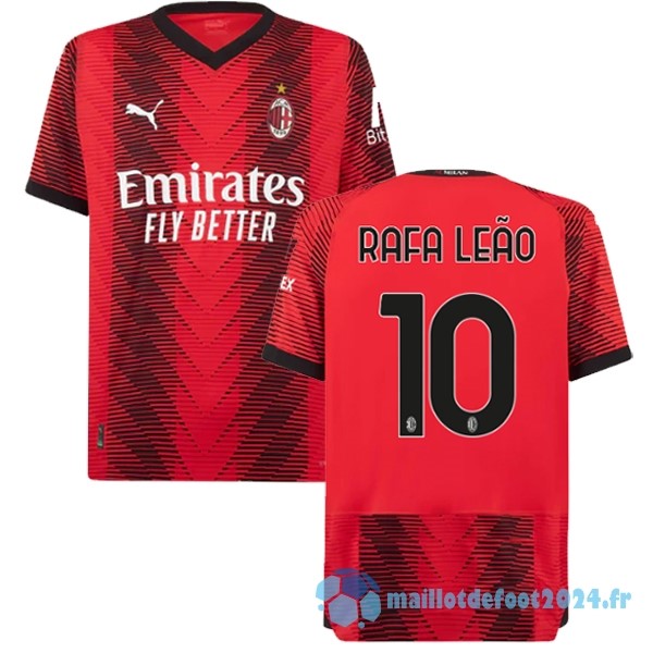 Nouveau NO.10 Rafa Leão Thailande Domicile Maillot AC Milan 2023 2024 Rouge