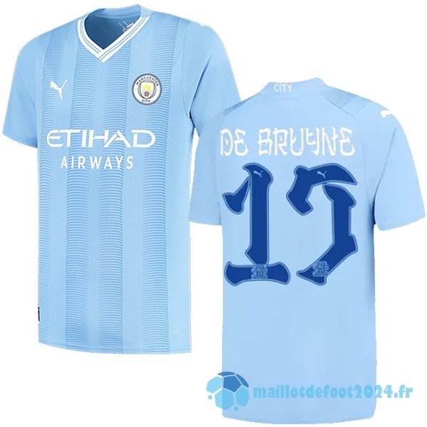 Nouveau NO.17 De Bruyne Domicile Maillot Manchester City 2023 2024 Bleu