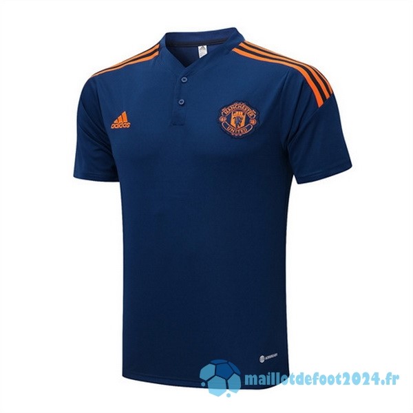 Nouveau Polo Manchester United 2022 2023 Bleu Orange