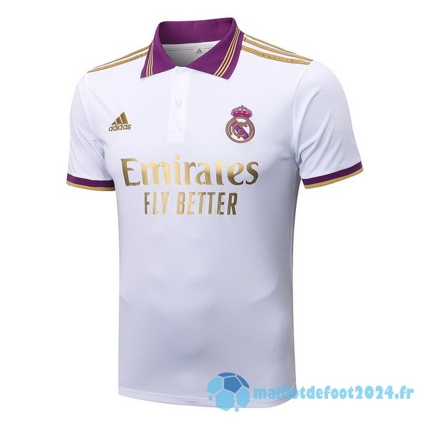 Nouveau Polo Real Madrid 2022 2023 Blanc Purpura