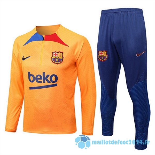 Nouveau Survêtements Barcelona 2022 2023 Orange I Bleu