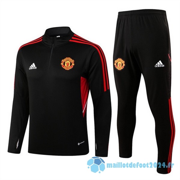 Nouveau Survêtements Enfant Manchester United 2022 2023 Noir Rouge
