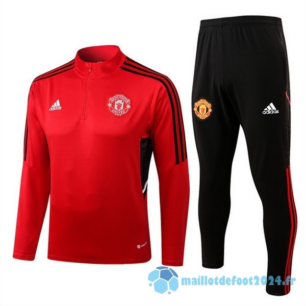 Nouveau Survêtements Enfant Manchester United 2022 2023 Rouge I Noir