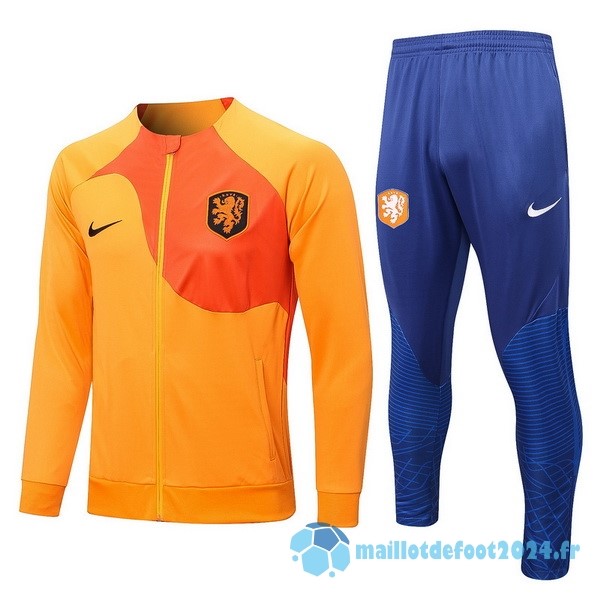 Nouveau Survêtements Pays Bas 2022 Orange Bleu