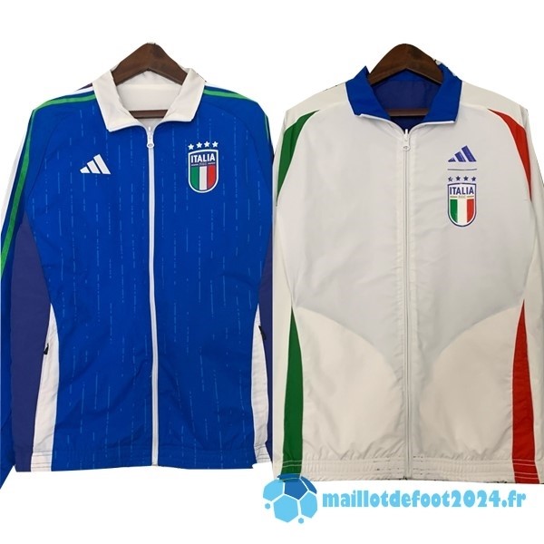 Nouveau Coupe Vent Italie 2024 Bleu Blanc