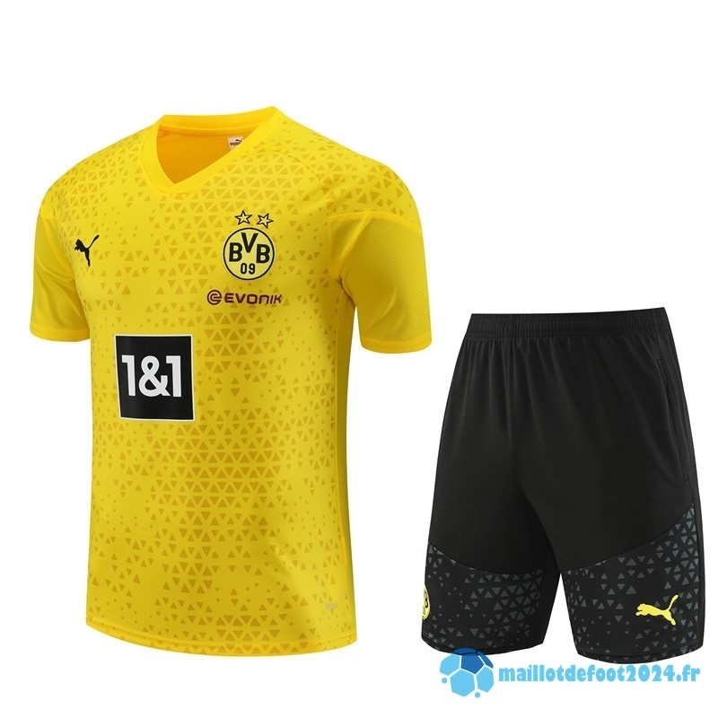Nouveau Entrainement Ensemble Complet Enfant Borussia Dortmund 2023 2024 Jaune I Noir