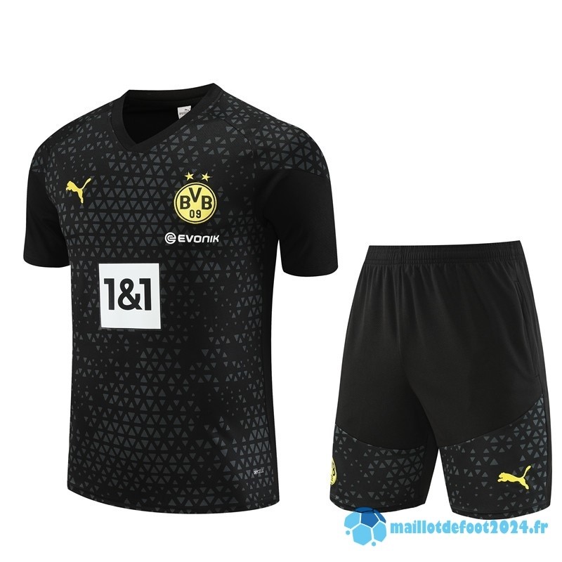 Nouveau Entrainement Ensemble Complet Enfant Borussia Dortmund 2023 2024 Noir