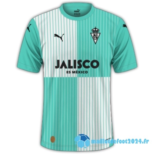 Nouveau Exterieur Maillot Real Sporting de Gijón 2023 2024 Vert