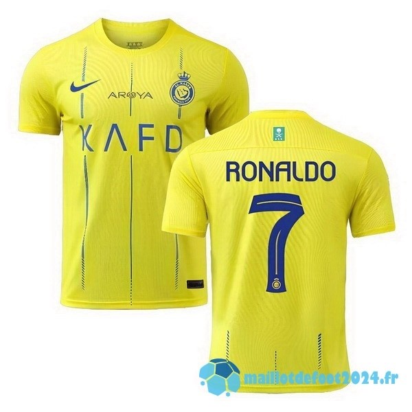 Nouveau NO.7 Ronaldo Thailande Domicile Maillot Al Nassr 2023 2024 Jaune