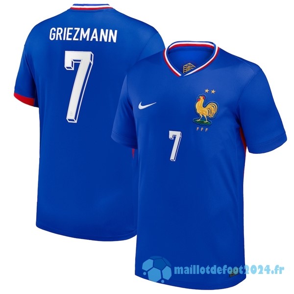 Nouveau NO.7 Griezmann Thailande Domicile Maillot France 2024 Bleu